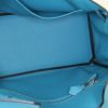 Bolso de mano Hermes Birkin 25 cm en cuero swift azul - Detail D2 thumbnail