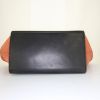 Celine Trapeze medium model handbag in orange python and black leather - Detail D5 thumbnail