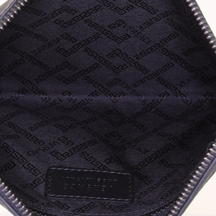 Pochette Versace Medusa in pelle nera a fiori - Detail D2