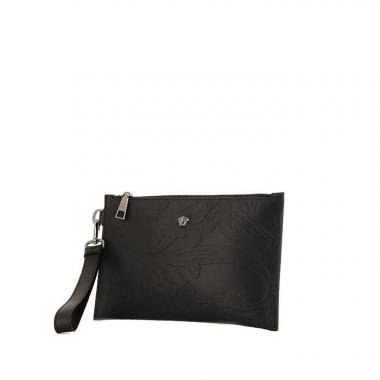 Versace Medusa pouch in black leather
