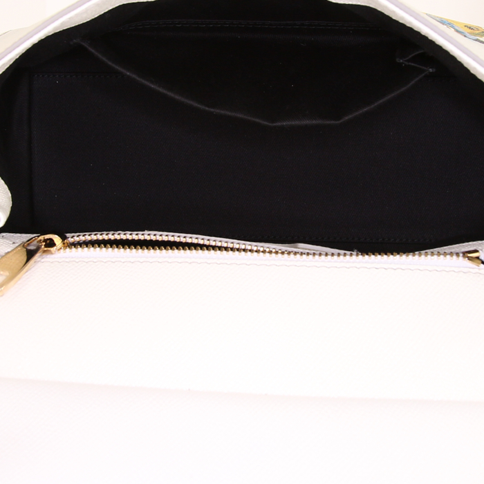Dolce & Gabbana Sicily shoulder bag in white grained leather - Detail D3