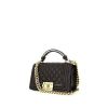 Chanel Mini Boy small model shoulder bag in black quilted leather - 00pp thumbnail