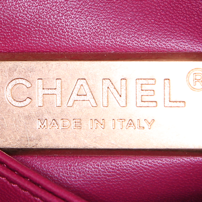 Chanel Top Handle shoulder bag in pink python - Detail D4