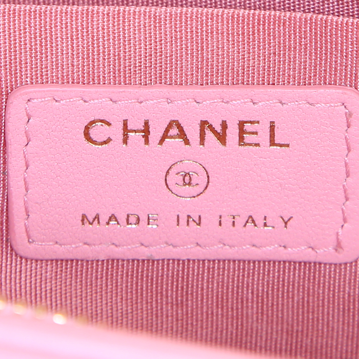 Pochette Chanel in pelle rosa - Detail D3