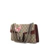Gucci Dionysus handbag in beige monogram canvas and burgundy suede - 00pp thumbnail