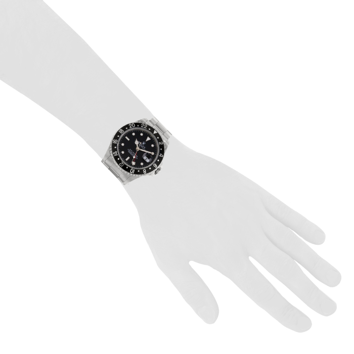 Rolex GMT-Master watch in stainless steel Ref: 16700 Circa 1996 - Detail D1