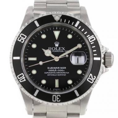 Montre Rolex Submariner Date en acier Ref :  16610 Vers  1999
