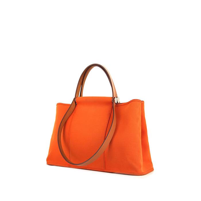 Hermes Beige and Orange Bora Bora Large Tote Cabas Shopper Bag