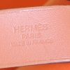 Shopping bag Hermès Cabag in tela arancione e pelle naturale - Detail D4 thumbnail