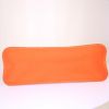 Shopping bag Hermès Cabag in tela arancione e pelle naturale - Detail D5 thumbnail