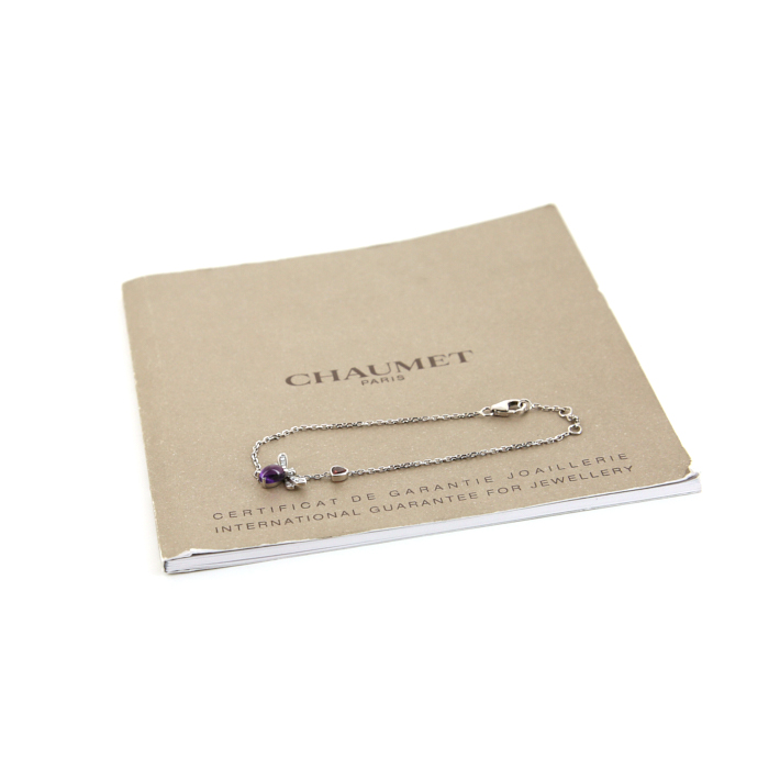 Bracelet Chaumet Attrape Moi Si Tu M'Aimes en or blanc,  diamants et pierres de couleurs - Detail D2