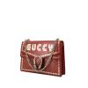 Bolso para llevar al hombro o en la mano Gucci Dionysus modelo grande en cuero rojo y dorado - 00pp thumbnail