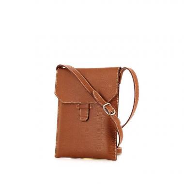 Bolso bandolera Hermès Amelie en cuero epsom color oro