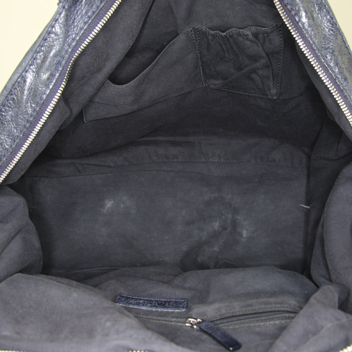 Bolso 24 horas Givenchy Nightingale en cuero azul - Detail D3