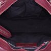 Balenciaga Metallic Edge handbag in burgundy grained leather - Detail D3 thumbnail