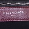 Bolso de mano Balenciaga Metallic Edge en cuero granulado color burdeos - Detail D4 thumbnail