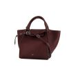 Celine Big Bag small model shopping bag in burgundy grained leather - 00pp thumbnail