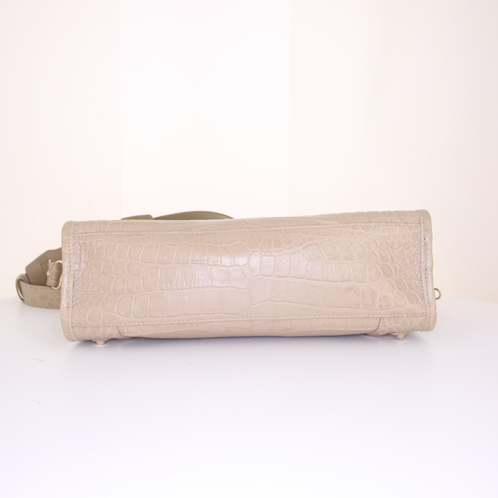 Balenciaga Classic City handbag in beige leather - Detail D5