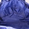 Gucci backpack in blue monogram canvas and blue leather - Detail D2 thumbnail
