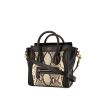 Céline Luggage Nano shoulder bag in black leather and grey python - 00pp thumbnail
