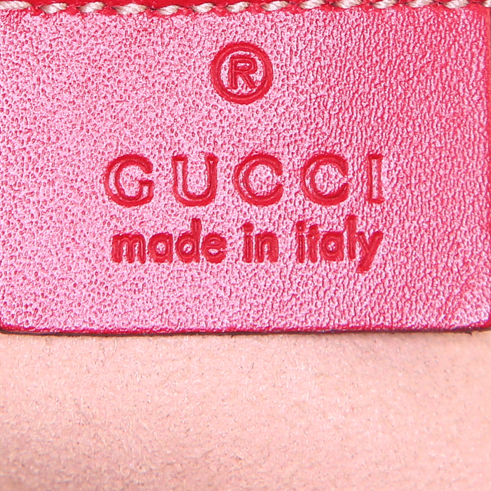 Gucci Padlock small model shoulder bag in red monogram leather - Detail D4