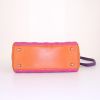 Borsa Dior Lady Dior modello medio in pelle cannage tricolore rosa arancione e plum - Detail D5 thumbnail