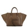 Shopping bag Céline Cabas Phantom in pelle marrone - 360 thumbnail