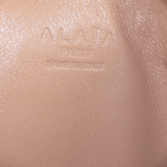 Alaïa Vienne shopping bag in black leather - Detail D3