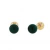 Rigid Tiffany & Co pair of cufflinks in 14 carats yellow gold and malachite - 00pp thumbnail