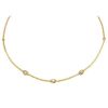 Half-articulated hemstitched Christian Dior linked necklace in yellow gold and diamonds - 00pp thumbnail