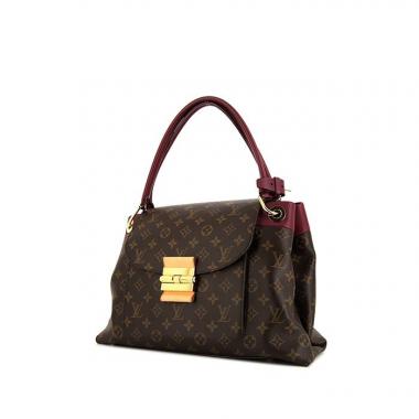 Borsa Louis Vuitton Olympe in tela monogram marrone e pelle fucsia