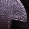 Hermes Colorado large model messenger bag in brown grained leather and brown canvas - Detail D5 thumbnail