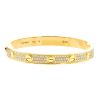Cartier Love pavé bracelet in yellow gold and diamonds, size 16 - 00pp thumbnail