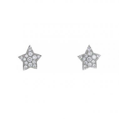 Pendientes asimétricos Chanel Comètes en oro blanco y diamantes Pendientes asimétricos Chanel Comètes en oro blanco y diamantes