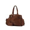 Prada bag worn on the shoulder or carried in the hand in brown leather - 00pp thumbnail