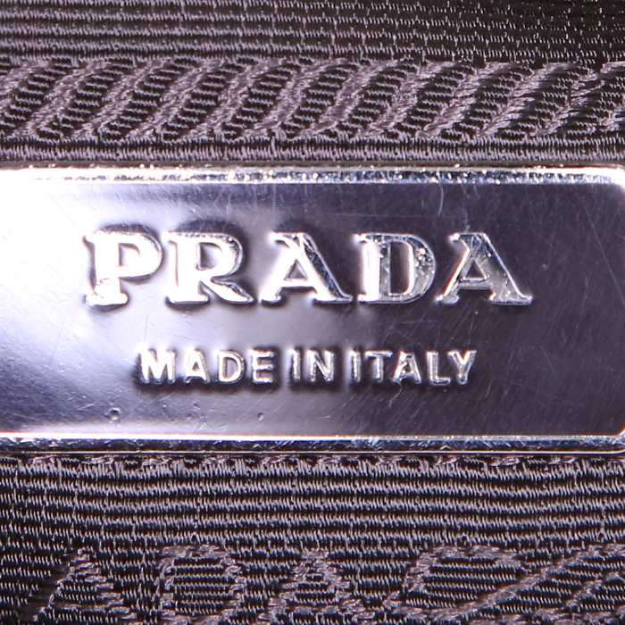 Borsa da spalla o a mano Prada in pelle marrone - Detail D3