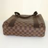 Louis Vuitton Beaubourg shopping bag in ebene damier canvas and brown canvas - Detail D4 thumbnail