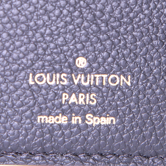 Portafogli Louis Vuitton Pallas Compact in tela monogram marrone e pelle nera - Detail D3