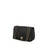 Chanel Mademoiselle shoulder bag in navy blue quilted leather - 00pp thumbnail