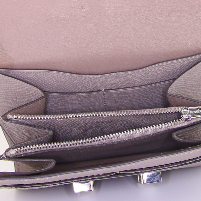 Portafogli Hermes Constance in pelle Epsom etoupe - Detail D2
