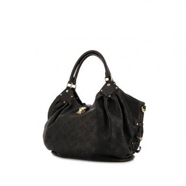 Louis Vuitton L handbag in black mahina leather