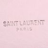 Bolso bandolera Saint Laurent College en cuero acolchado con motivos de espigas beige - Detail D4 thumbnail