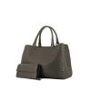 Bottega Veneta Fourre-tout shopping bag in grey intrecciato leather - 00pp thumbnail