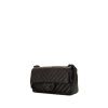 Chanel Mini Timeless shoulder bag in black chevron quilted leather - 00pp thumbnail