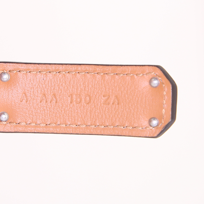 Cintura Hermès Ceinture Kelly in pelle Epsom bianca - Detail D2