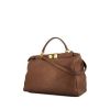 Fendi Peekaboo Selleria large model bag worn on the shoulder or carried in the hand in bronze grained leather - 00pp thumbnail