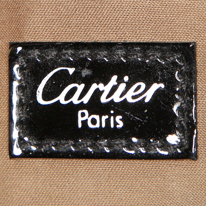 Sac à main Cartier Marcello petit modèle en cuir verni noir - Detail D3