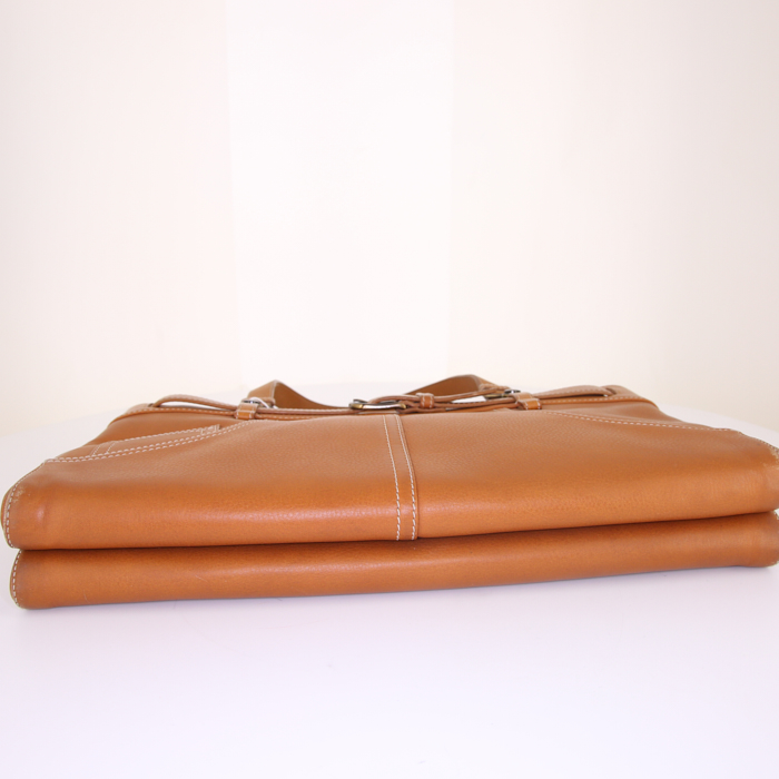 Sac cabas Dior Jeans Pocket en cuir gold - Detail D4