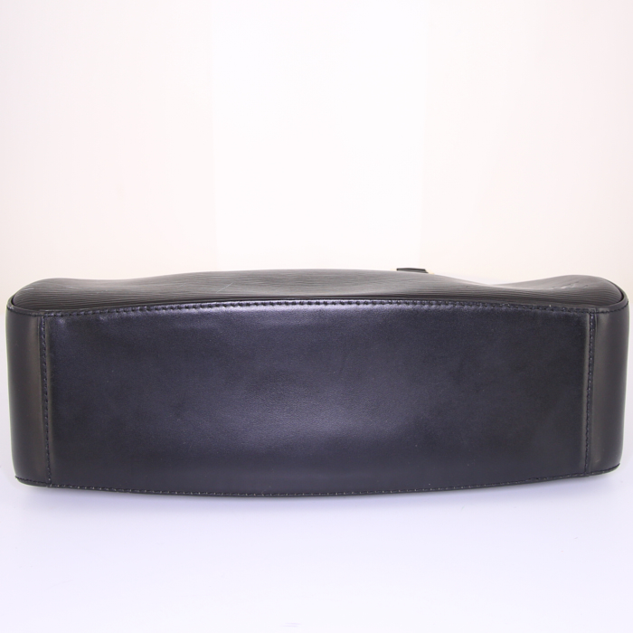 Louis Vuitton Jasmin handbag in black epi leather - Detail D4
