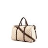 Gucci Suprême GG handbag in beige monogram canvas and brown leather - 00pp thumbnail
